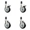 Service Caster 5 Inch 316SS Black Poly Swivel 1-5/8 Inch Expanding Stem Caster Lock Brake, 2PK SS316TTLEX20S514-PPUB-BLK-2-S-2-158 - alternate 5